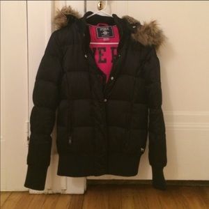 VS Pink Black Winter Jacket
